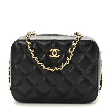 chanel camera case black|CHANEL Lambskin Quilted CC Pearl Crush Camera Case Black .